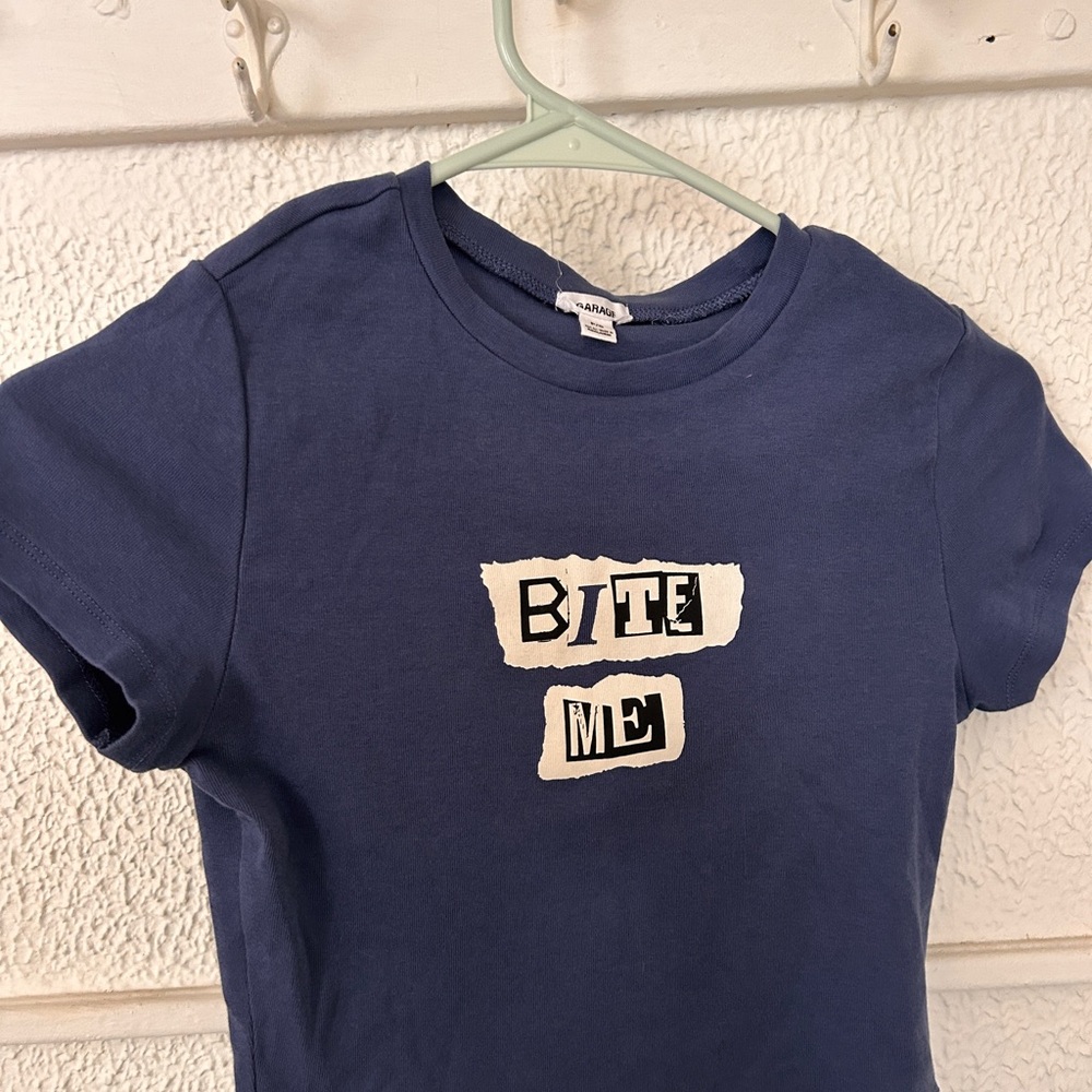 Dark blue baby tee
